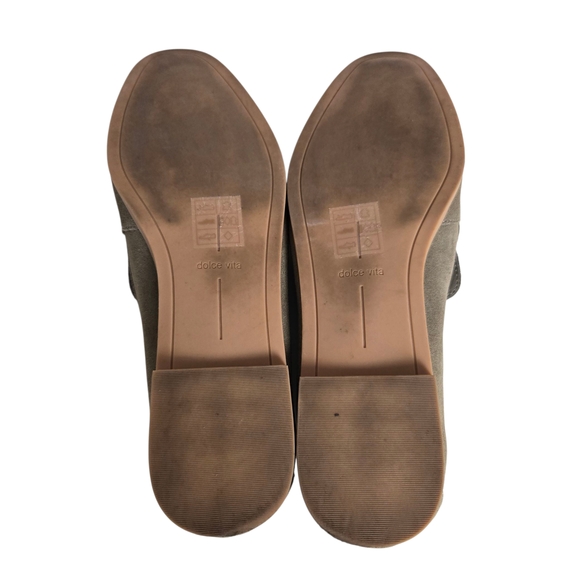Dolce Vita Catela Women's Khaki Suede Slip-On Loafer Flats Size 9 - Picture 11 of 13